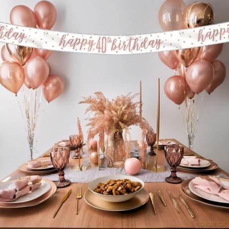 Unique Party: Glitz Rs Gld 40 Prsm Bnnr 9ft
