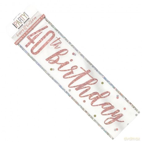 Unique Party: Glitz Rs Gld 40 Prsm Bnnr 9ft