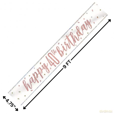 Unique Party: Glitz Rs Gld 40 Prsm Bnnr 9ft