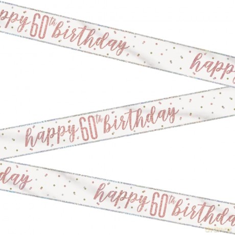 Unique Party: Glitz Rs Gld 60 Prsm Bnnr 9ft
