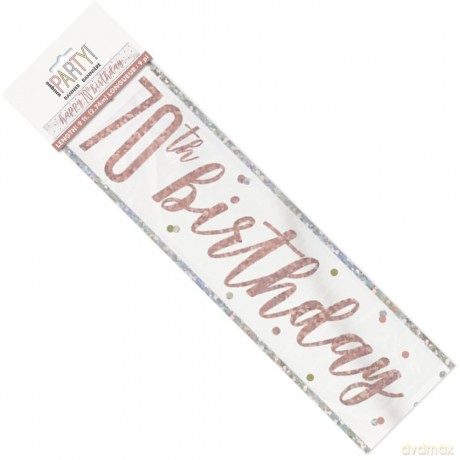 Unique Party: Glitz Rs Gld 70 Prsm Bnnr 9ft