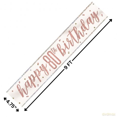 Unique Party: Glitz Rs Gld 80 Prsm Bnnr 9ft