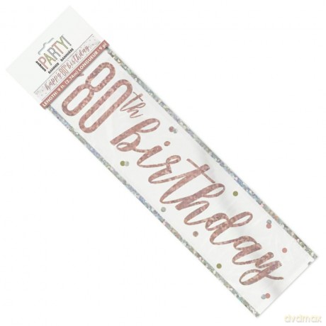 Unique Party: Glitz Rs Gld 80 Prsm Bnnr 9ft