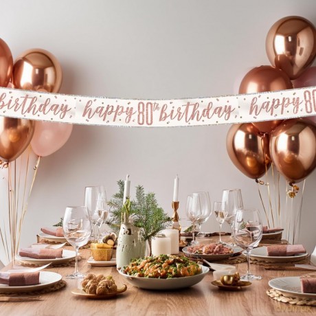 Unique Party: Glitz Rs Gld 80 Prsm Bnnr 9ft