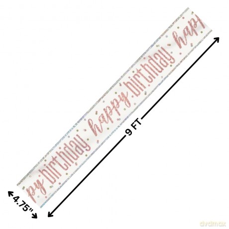 Unique Party: Glitz Rs Gld Hb Prm Bnnr 9ft