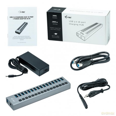 Usb 3.0 Charg 16 Port+Pw Adapt 90w
