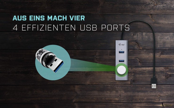Usb 3.0 Metal 4port+Out Power Adapt