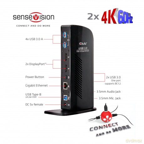 Usb 3.1 Dual Display Docking Stat.