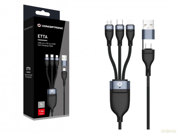 Usb 3-In-1 Pd 3.0 100w Fast Chargin