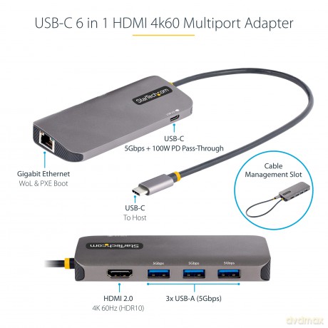 Usb C Multiport Adapter 4k 60hz Hdmi Pd