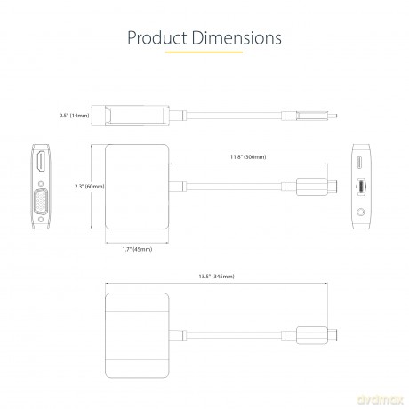 Usb C Video Adapter Hdmi/Vga 4k