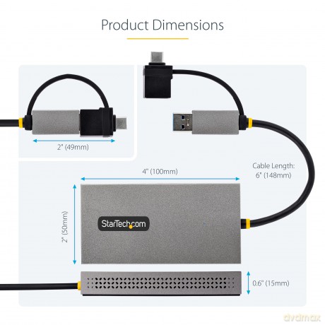 Usb To Dual Hdmi Adapter 4k30hz 1080p