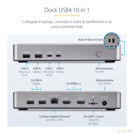 Usb4 Docking Station, Dual 4k