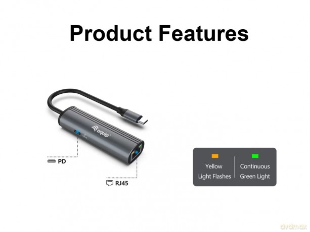 Usb-C To Rj45 Gigabit Network + Pd