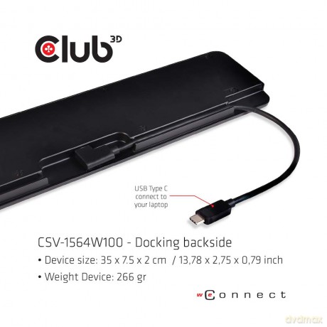 Usb-C Univ.3x Dock 100watt Power