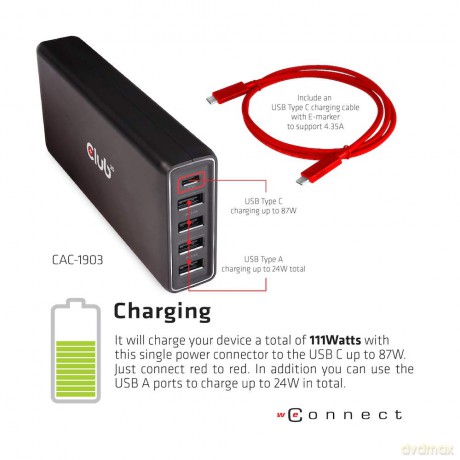 Usb-C Univ.3x Dock 100watt Power