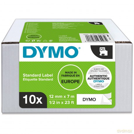 Value Pack D1 12mmx7m Nero/Bianco