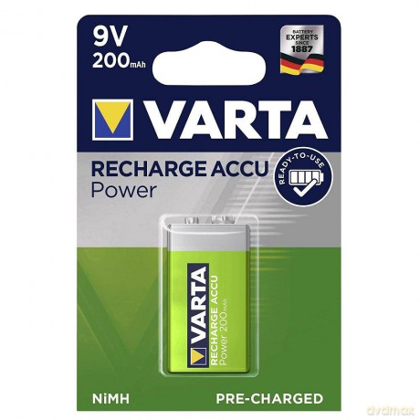 Varta Nimh 200 Mah Rechargeable - 9 V Battery