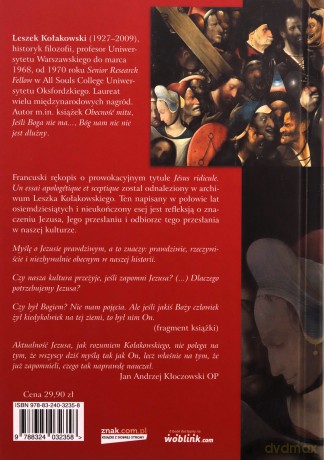 Jezus ośmieszony esej apologetyczny i sceptyczny tw - Kołakowski Leszek [KSIĄŻKA]