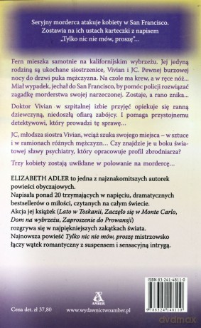 Tylko nic nie mów proszę - Elizabeth Adler [KSIĄŻKA]