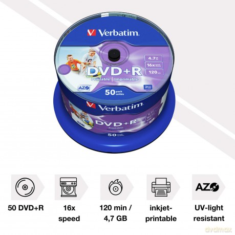 Verbatim Dvd+R 4,7 Gb 50er Bed