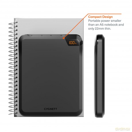 Vertpwr 25k Power Bank - Obsidian