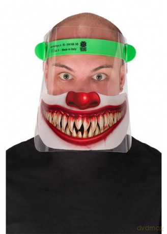 Visiera Protettiva In Pet Certificata Ce - Clown Horror