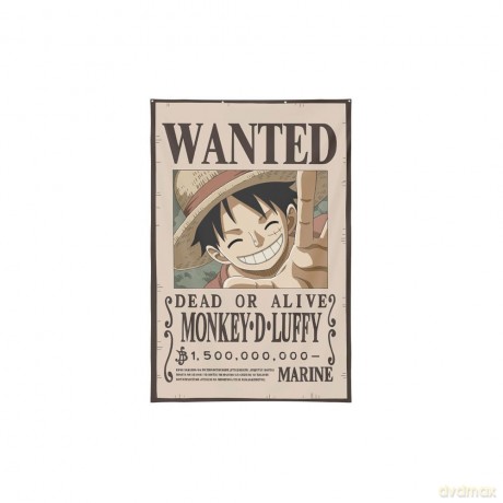 Wall Decor One Piece Monkey D.Luffy Wanted 125x85cm