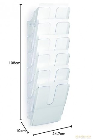Wandprospekthalter A4 Hoch Tra