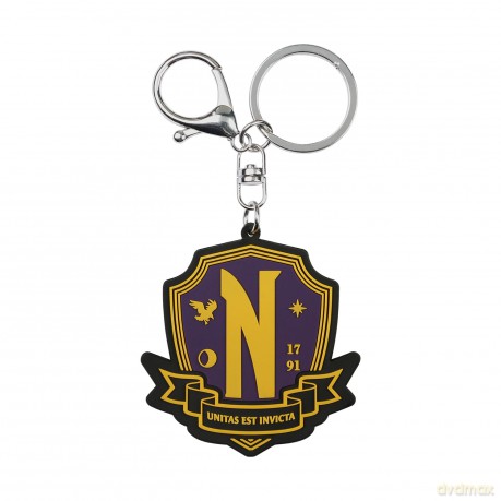 Wednesday - Nevermore Emblem - Rubber Keychain