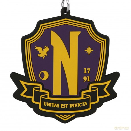 Wednesday - Nevermore Emblem - Rubber Keychain