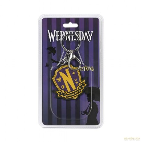 Wednesday - Nevermore Emblem - Rubber Keychain