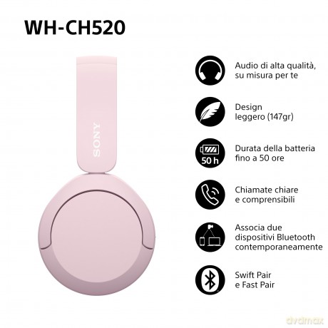 Wh-Ch520 Cuffie H.Ear Rosa