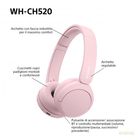 Wh-Ch520 Cuffie H.Ear Rosa