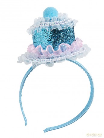 Widmann: Mini Cappelli Torta Glitter Su Cerchietto Assortito In 4 Modelli