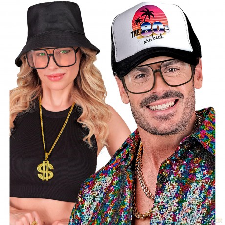 Widmann: Occhiali Hip Hop Anni 90 Con Lenti Trasparenti