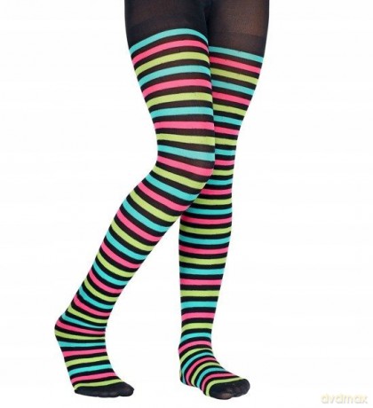 Widmann: Paio Di Collant Rigati Multicolore (7-10 Years)