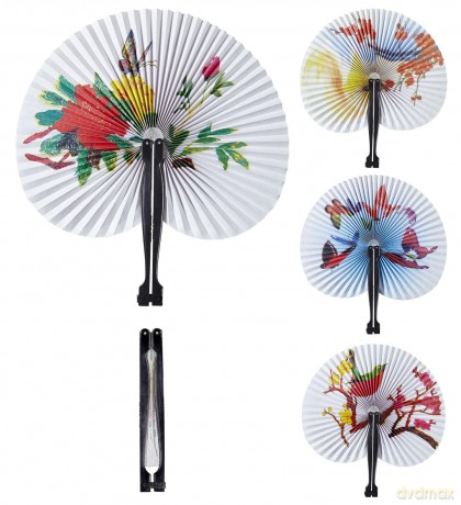 Widmann: Ventaglio Orientale In Carta 23 Cm - Ass. In 4 Modelli