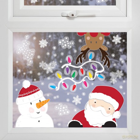 Window Stickers - Santa And Friends N
