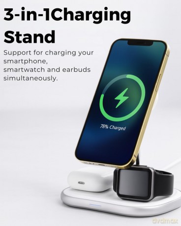 Wireless Magnetic Charger 3-In-1
