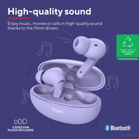 Yavi Bt Enc Earbuds Purple