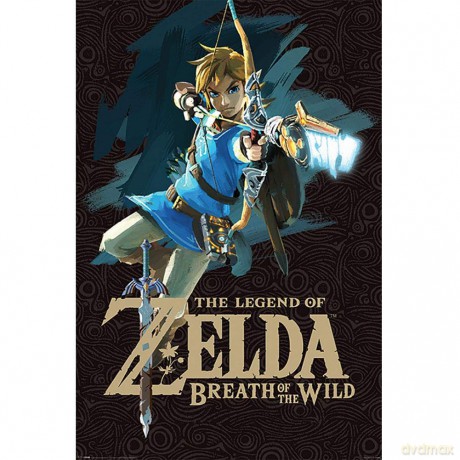 Zelda Breath Of Wind Game Cover Maxi Poster, Multi-Colour