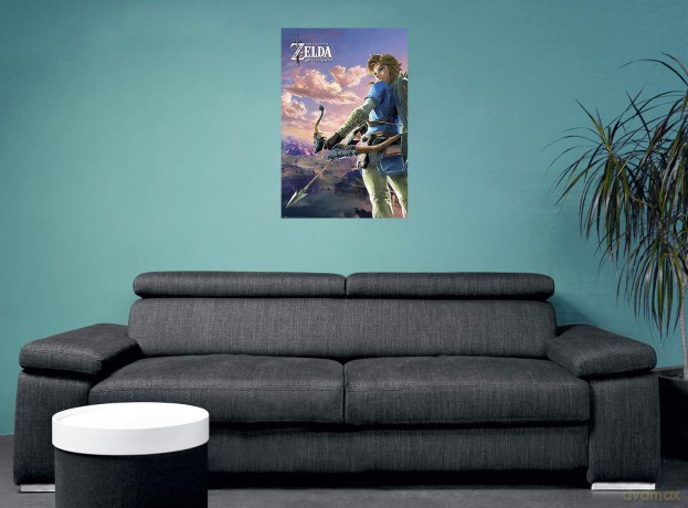 Zelda Breath Of Wind Hyrule Landscape Maxi Poster, Multi-Colour