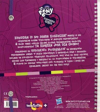 Księga projektowania equestria girls my little pony [KSIĄŻKA]
