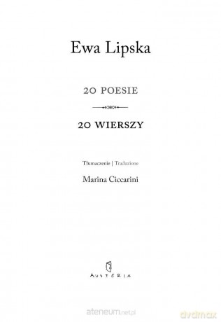 20 poesie. 20 wierszy - Ewa Lipska [KSIĄŻKA]