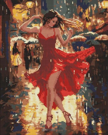 Diamentowa mozaika - Taniec w deszczu 40x50cm