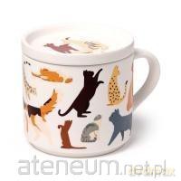 Kubek porcelanowy z pokrywką Feline Fine Cats