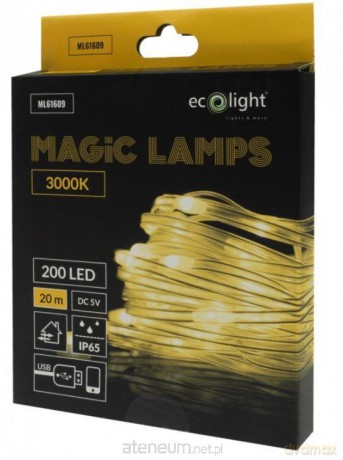 Magiczne lampki 200 led 3000K 20m DC5V