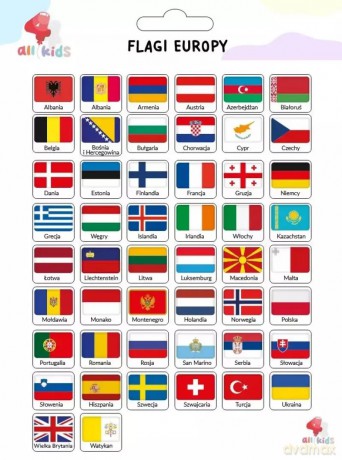Naklejki dla dzieci Flagi Europy