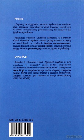 Opowieść wigilijna czytamy w oryginale wielkie powieści - Charles Dickens [KSIĄŻKA]